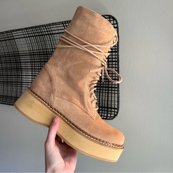 Anthropologie Paloma Barcelo Dorotea Lace-Up Platform Boots - Picture 10 of 10